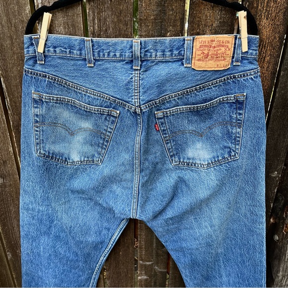 Levi’s 501 Vintage 1986 Buttonfly Cropped Jeans Sz W38 L23 - Picture 6 of 16